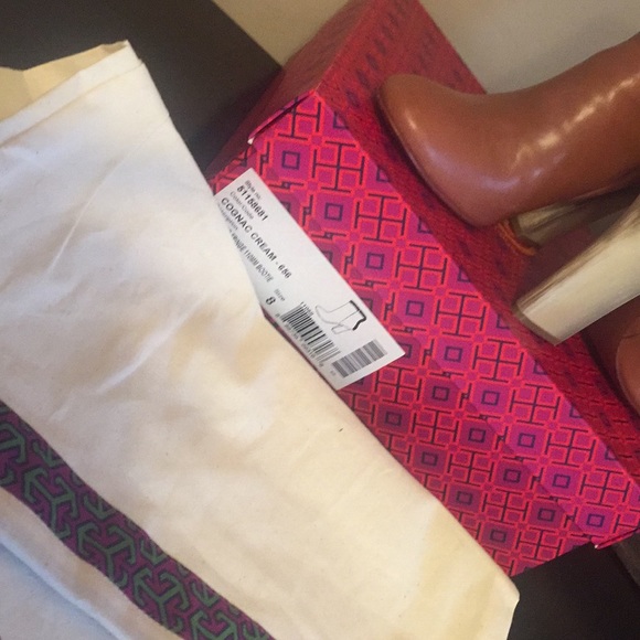 Tory Burch Bandelier Fringe Bootie in Cognac Cream - Picture 8 of 8